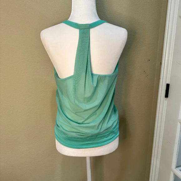 rare LULULEMON Mesh Back Drawstring Waist Athletic Tank Size 2-4 - Picture 4 of 5